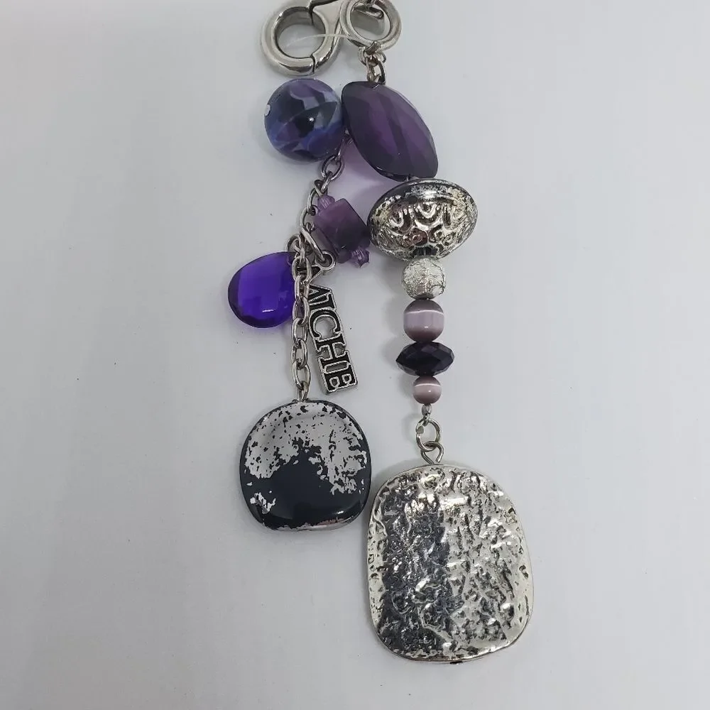 Miche Silver & Purple Colored Keychain